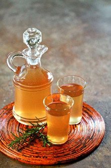 Homemade orange wine